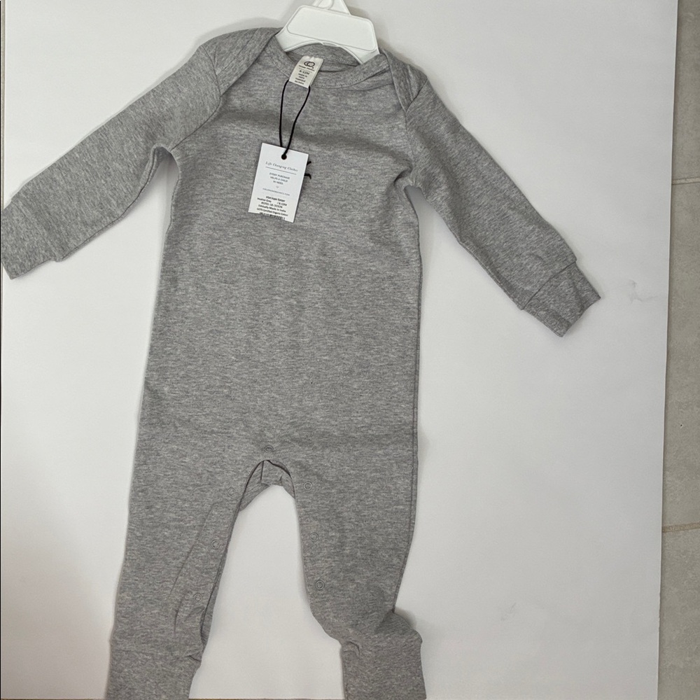 Colored Organics Heather Gray Kids Footie
